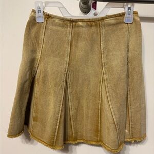 Stylish Tan Skater Skirt